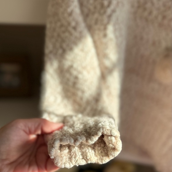 Anthropologie Yes Lola Pom Pom Sweater Sz L - Picture 5 of 11